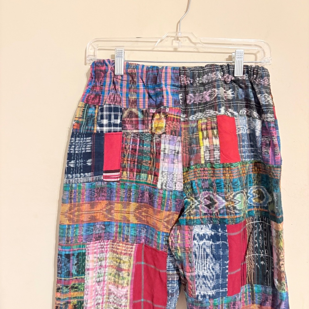 Festival Patchwork Boho Harem Pants Multicolor Drawstring Ankle Mens /Womens - Picture 10 of 12